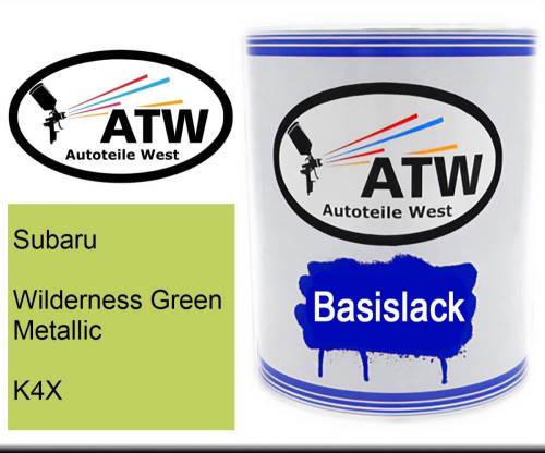 Subaru, Wilderness Green Metallic, K4X: 1L Lackdose, von ATW Autoteile West.